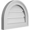 Ekena Millwork Round Top Surface Mount PVC Gable Vent: Functional, w/ 2"W x 1-1/2"P Brickmould Frame, 16"W x 12"H GVPRT16X1202SF - alternate 2